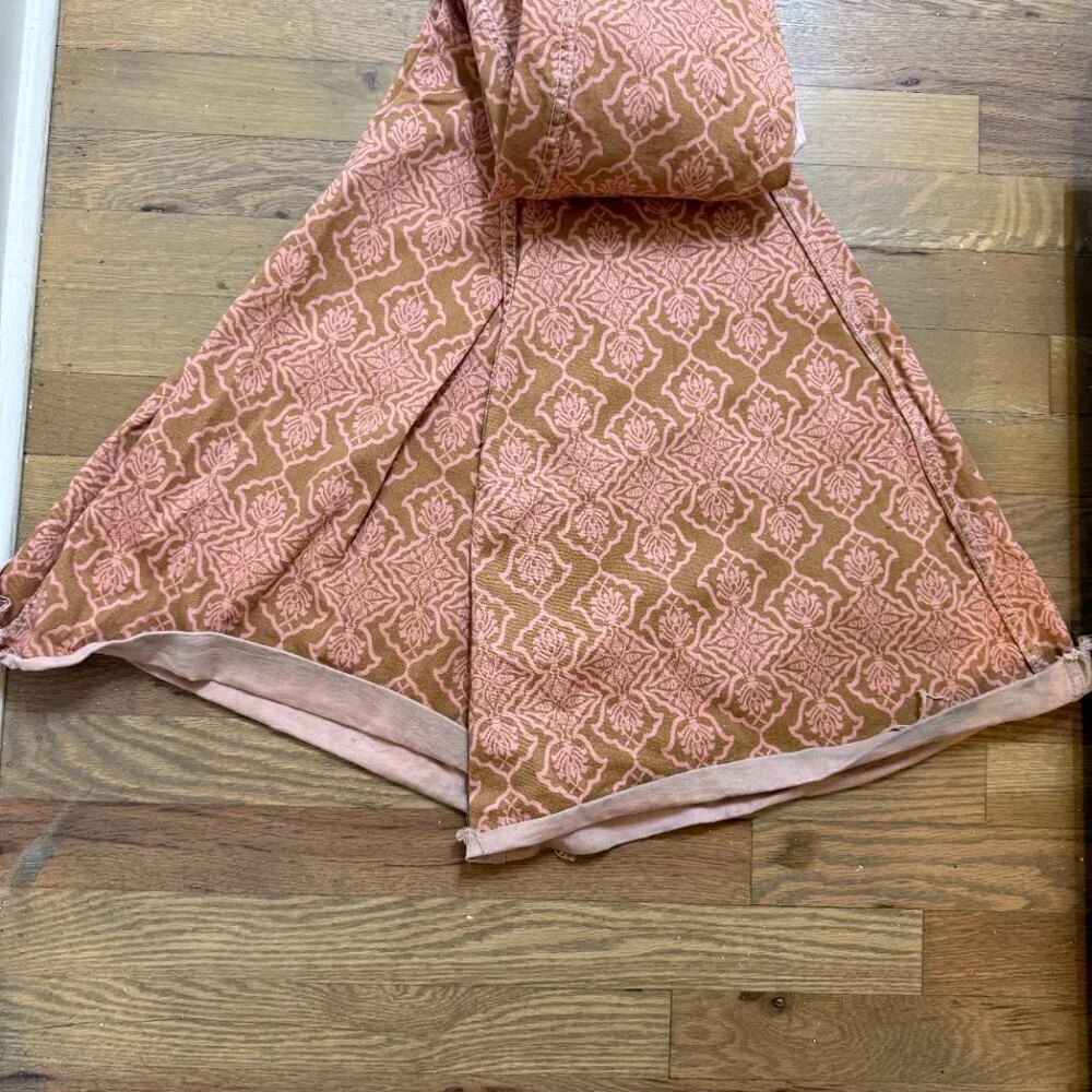 Free People Throw It Back Reversible Flare Jeans in Pink Combo